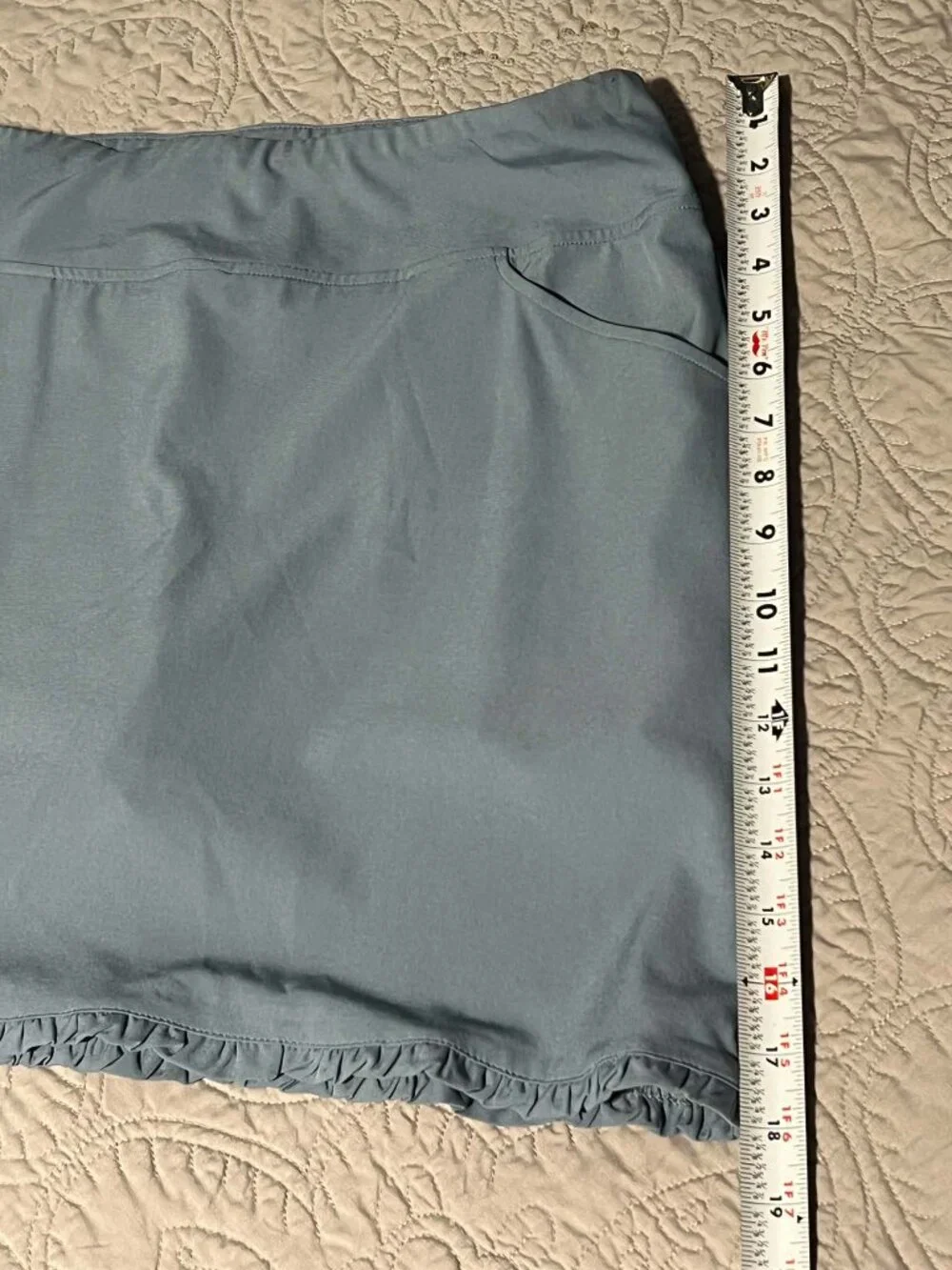 Ayreh Athletic Skort Ruffle Hem Blue/Grey Size M